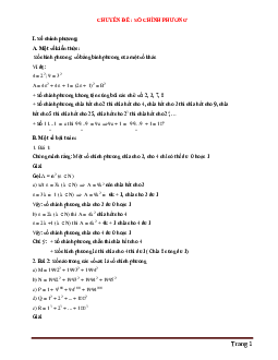 Chuyên đề số chính phương Toán 8