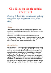 Đề cương môn chủ nghĩa xã hội – khoa học  Trường Đại học bách khoa - Đại học đà nẵng.
