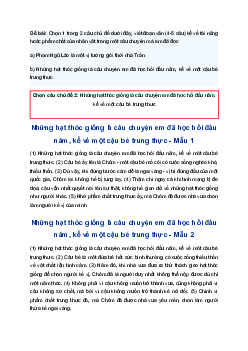 Đoạn văn Những hạt thóc giống là câu chuyện em đã học hồi đầu năm kể về một cậu bé trung thực | Tập làm văn 4