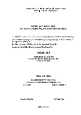 Đề cương môn An toàn lao động và vệ sinh công nghiệp- Trường Đại học bách khoa - Đại học đà nẵng