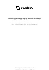 Đề cương ôn tập môn Phương pháp nghiên cứu khoa học | Trường Đại học Thương Mại