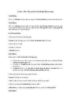 Giải Tin học 7 bài 1: Ứng xử có văn hóa khi giao tiếp qua mạng | Cánh diều