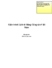 Giáo trình Lịch sử Đảng Cộng sản Việt Nam - Lịch sử Đảng | Trường Đại học Kiến trúc Hà Nội