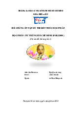 Đề cương ôn tập Môn Tư tưởng Hồ Chí Minh | Đại học Sư phạm Thành phố Hồ Chí Minh