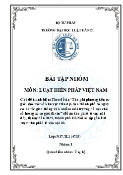 Bài thảo luận Chủ đề tranh biện học phần Luật hiến pháp