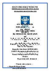 Báo cáo Chương trình quản lý nhân viên - Công nghệ thông tin | Trường Đại học Kiến trúc Hà Nội