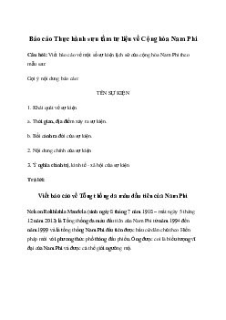 Giải Địa lí 7 Bài 12: Thực hành: sưu tầm tư liệu về Cộng hòa Nam Phi | Chân trời sáng tạo