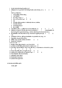 Đề cương Tiếng anh cơ bản | đại học Tài chính - Marketing