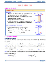 Phiếu bài tập Toán 9 chương hình học trực quan