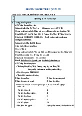 Đề cương chi tiết Môn PPDH toán - PPDH tiếng Việt ở tiểu học | Đại học Vinh