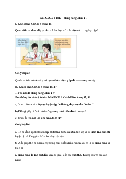Giải GDCD 6 Bài 3: Siêng năng, kiên trì | Cánh diều