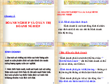 Chương 1: Doanh nghiệp và quản trị doanh nghiệp môn Quản trị doanh nghiệp thương mại | Học viện Công Nghệ Bưu Chính Viễn Thông