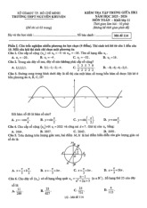 Đề giữa HK1 Toán 11 năm 2025 – 2026 trường THPT Nguyễn Khuyến – TP HCM
