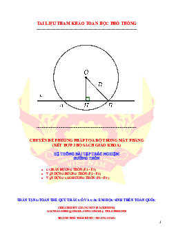 Hệ thống bài tập trắc nghiệm đường tròn Toán 10 cơ bản – VD – VDC