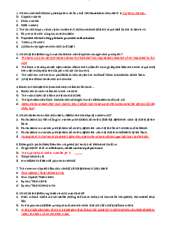 Câu hỏi ôn tập môn Hoạt động kinh doanh Ngân hàng bằng tiếng Anh có đáp án