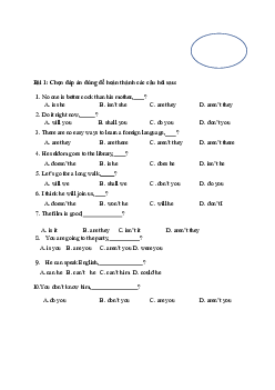Đề kiểm tra học phần Tiếng anh cơ bản