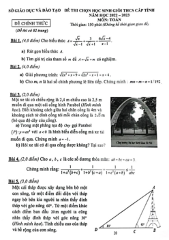Đề học sinh giỏi cấp tỉnh Toán THCS năm 2022 – 2023 sở GD&ĐT Đắk Nông