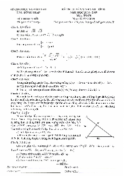 Đề tuyển sinh vào 10 môn Toán năm 2018 – 2019 sở GD&ĐT Đồng Tháp