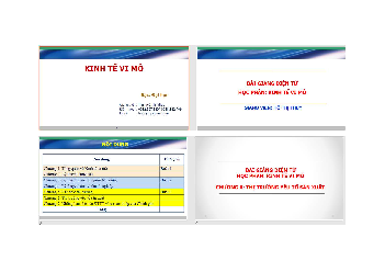 Bài giảng chương 6: Thị trường yếu tố sản xuất môn Kinh tế vi mô | Đại học Khoa học và Công nghệ Hà Nội