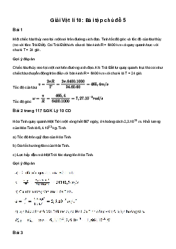 Giải Vật lí 10: Bài tập chủ đề 5 | Cánh diều