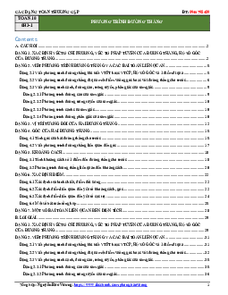 Các dạng toán trắc nghiệm phương pháp tọa độ trong mặt phẳng