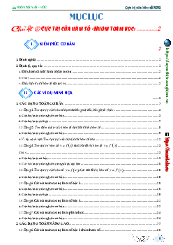 Các dạng toán cơ bản và nâng cao cực trị của hàm số Toán 12