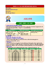 Lí thuyết và bài tập Chuyên đề 1 Alkane môn Đại cương Hoá hữu cơ | Đại học Sư phạm Thành phố Hồ Chí Minh