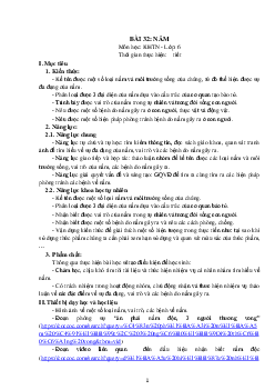 Giáo án Khoa học tự nhiên 6 sách Kết nối tri thức với cuộc sống Bài 32