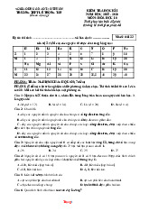 Đề Kiểm Tra Kỳ 1 Hóa 10 THPT Lê Trọng Tấn TP HCM 2025-2026 Có Đáp Án