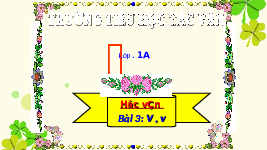 Giáo án điện tử Tiếng việt 1 bài 3 Chân trời sáng tạo: Học vần: V, v