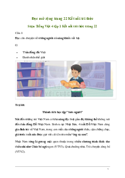 Soạn bài Đọc mở rộng trang 22 | Kết nối tri thức