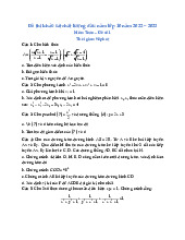 Đề thi khảo sát chất lượng đầu năm môn Toán lớp 10 năm học 2022 - 2023 - Đề số 1