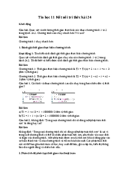 Giải bài 24: Đánh giá độ phức tạp thời gian thuật toán | Tin học 11 Kết nối tri thức