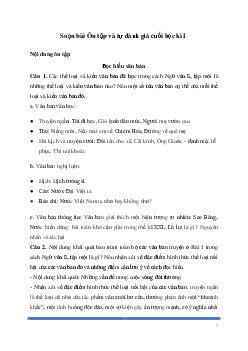 Soạn bài: Ôn tập và tự đánh giá cuối học kì I Ngữ Văn 8 | Cánh diều