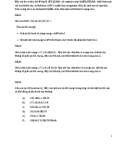 Bài tập IP - Tổ chức và Cấu trúc Máy tính II | Trường Đại học CNTT Thành Phố Hồ Chí Minh