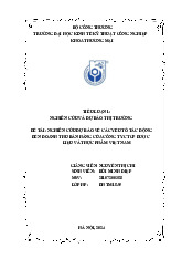 Yếu Tố Tác Động đến Doanh Thu | Tiểu luận Nghiên cứu Dự báo Thị Trường