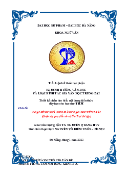 Tiểu luận chủ đề: Loại hình nhà kho hoành đạo Nguyễn Trãi