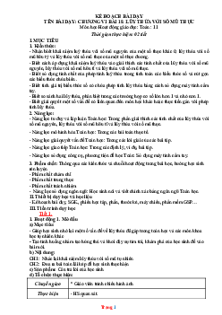 Giáo án Toán 11 Kết nối tri thức học kỳ 2 phương pháp mới