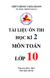 TOP18 đề thi HK2 lớp 10 trường THPT Ernst Thalmann – TP. HCM