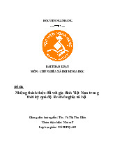 Bài thảo luận nhóm F: thách thức gia đình Việt Nam trong thời kỳ môn Chủ nghĩa xã hội khoa học | Học viện Ngân hàng