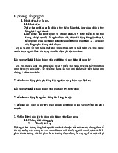 Kỹ năng lắng nghe: Hiểu biết và ứng dụng trong kinh doanh môn Giao tiếp kinh doanh | Học viện Ngân hàng