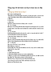 Tổng hợp 54 bài toán vui lớp 4 chọn lọc có đáp án