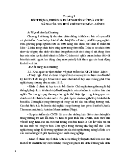 Bài giảng chương 1 môn Kinh tế chính trị: Nội dung bài học về "Đối tượng và phương pháp nghiên cứu"