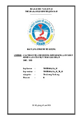 Bài tập lớn Nghiên cứu các yếu tố ảnh hưởng kim ngạch xuất khẩu gạo môn Kinh tế lượng | Đại học kinh tế Quốc dân