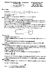 Đề thi HK2 Toán 9 năm học 2019 – 2020 trường THPT chuyên Hà Nội – Amsterdam