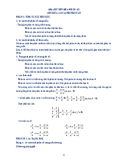 Tài liệu dạy thêm – học thêm chuyên đề so sánh phân số
