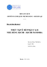 Báo cáo thực tập nhà hàng |  Đại học Công nghệ Thành phố Hồ Chí Minh