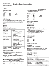 NorthStar 3 Listening & Speaking: Student Book Answer Key