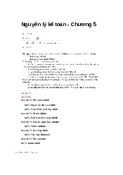 Bài tập chương 5 - Nguyên lý kế toán | Đại học Kinh Tế Quốc Dân