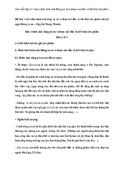 Cảm nhận hình ảnh Rừng xà nu ở đoạn mở đầu và kết thúc tác phẩm | Văn mẫu lớp 12